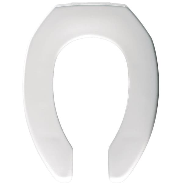 Bemis Toilet Seat, Elongated, Plastic, White, StaTite Hinge M1955C000